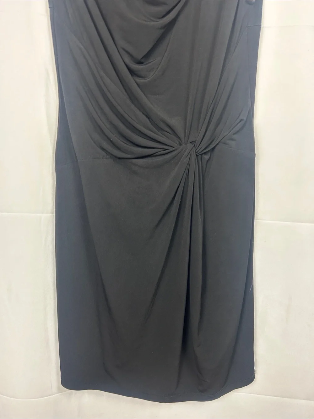 MICHAEL Michael Kors Black Draped Knot Midi Dress